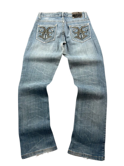 Red Rivet Low Rise Bootcut Jeans – XS