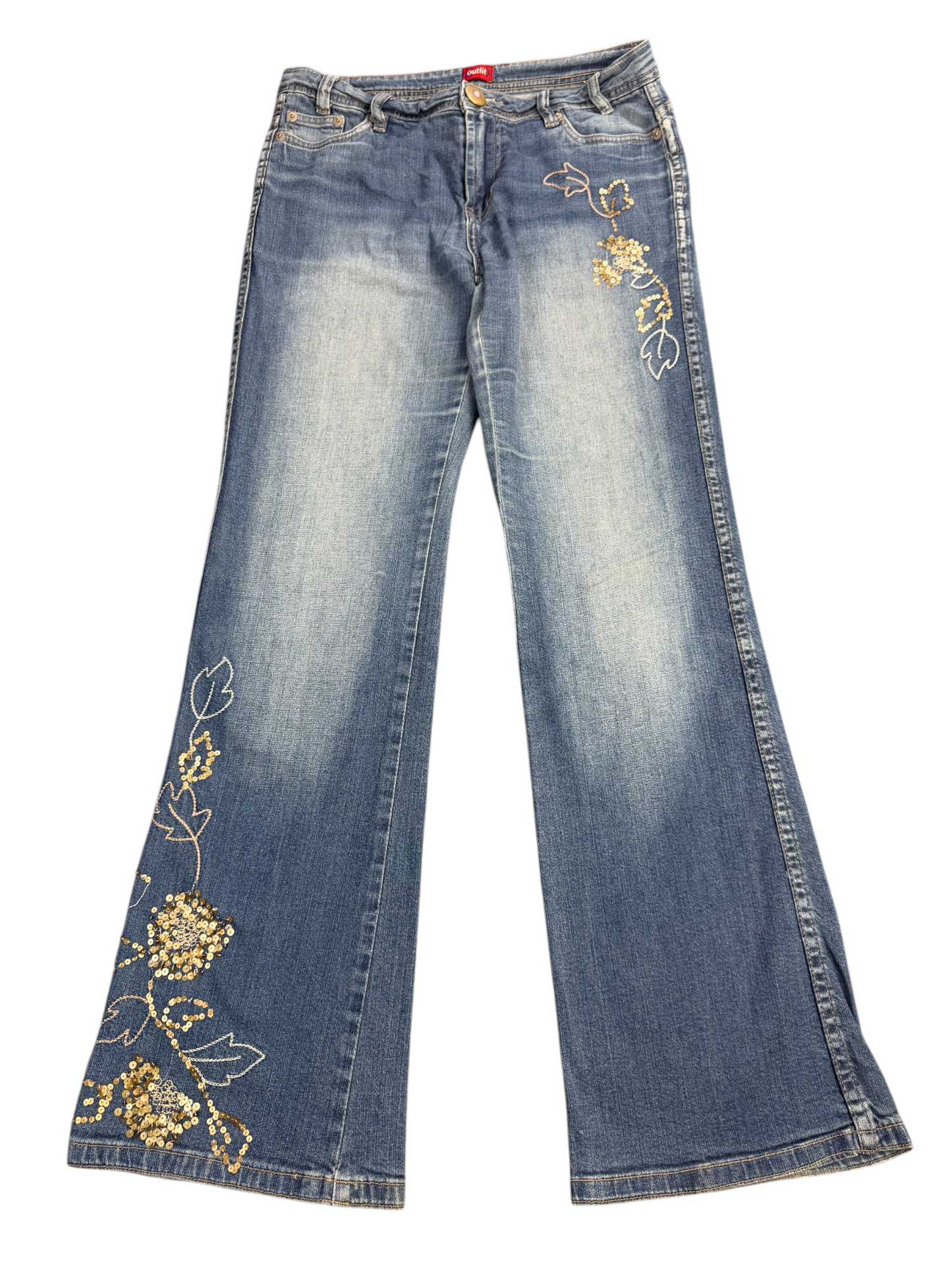 Outfit Mid Rise Flare Bootcut Jeans – L