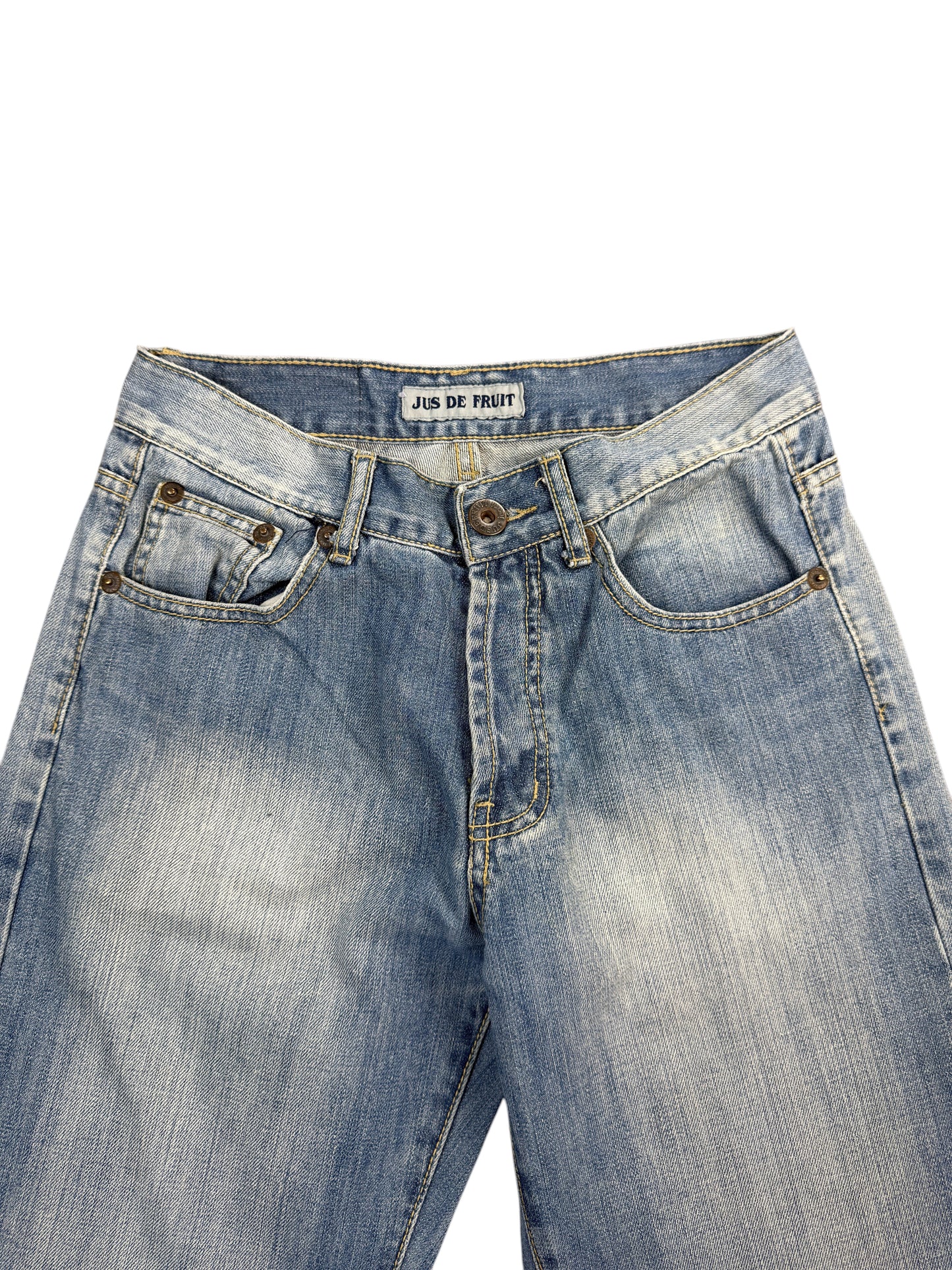 Jus de Fruit Just Play Mid Rise Wide Leg Jeans – S
