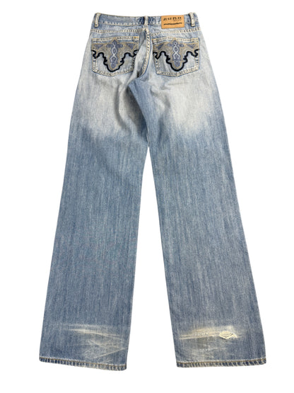 Jus de Fruit Just Play Mid Rise Wide Leg Jeans – S