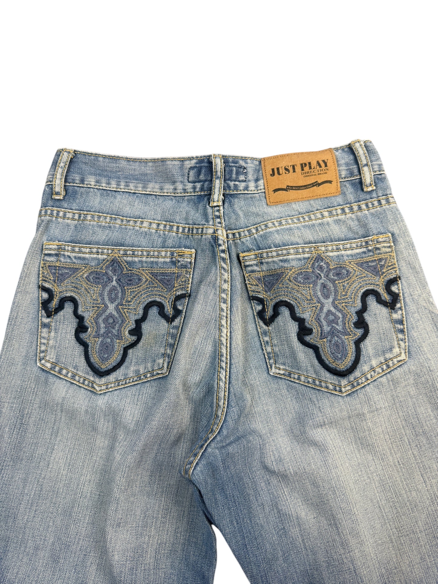 Jus de Fruit Just Play Mid Rise Wide Leg Jeans – S