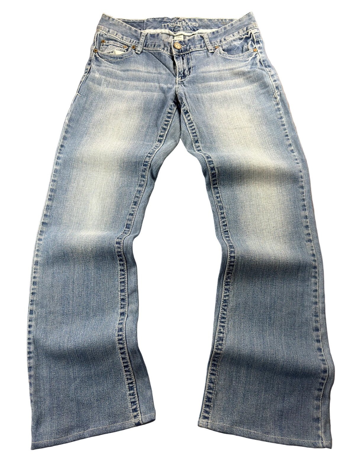 Maurices Low Rise Bootcut Jeans W32 McBling Miss Me Style Y2K Japan Style