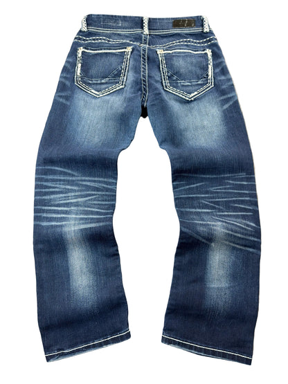 Daytrip Low Rise Leo Bootcut Jeans W26 McBling Miss Me Style Y2K Japan Style
