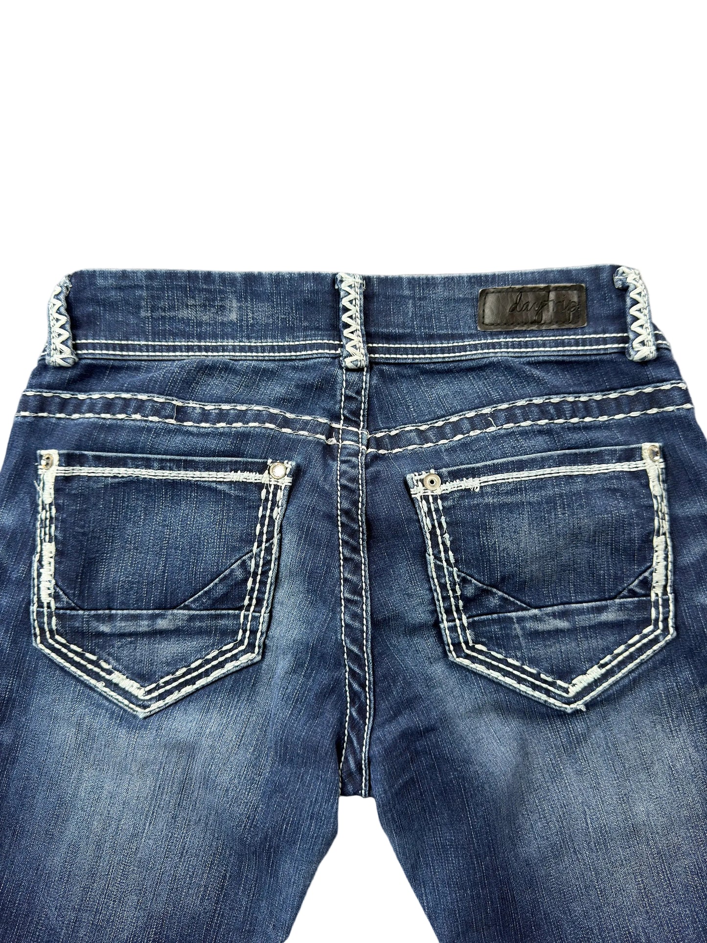 Daytrip Low Rise Leo Bootcut Jeans W26 McBling Miss Me Style Y2K Japan Style