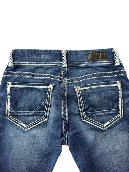 Daytrip Low Rise Leo Bootcut Jeans W26 McBling Miss Me Style Y2K Japan Style