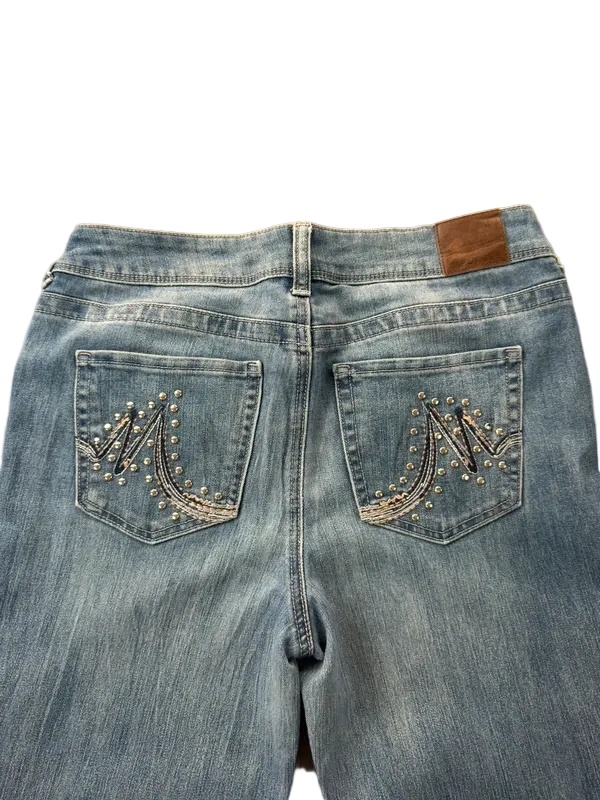 Maurices Low Rise Bootcut Jeans W29/S McBling Y2K Miss Me Style Studded