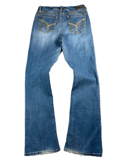 WallFlower Y2K Low Rise Bootcut Jeans Damen W28 Vintage McBling Flare