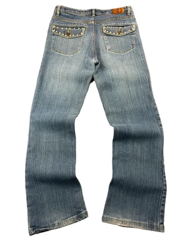 Fairfield & Co Mid Rise Bootcut Jeans W26/S Y2K Miss Me Style McBling