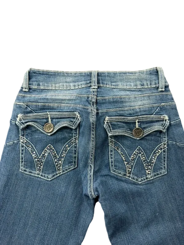 Wrangler Low Rise W25 Bootcut Y2K Western Cowgirl McBling Vintage