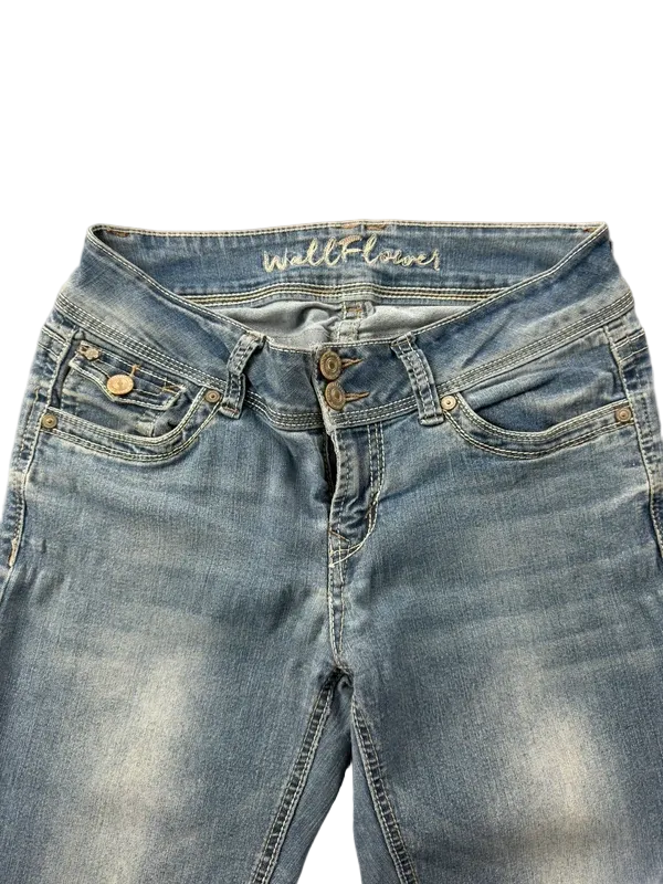 WallFlower Low Rise Bootcut W27 Y2K Miss Me Style McBling Japan Style