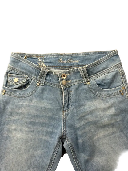 Basic Denim Low Rise Bootcut Jeans W29/M Y2K McBling Japan Style