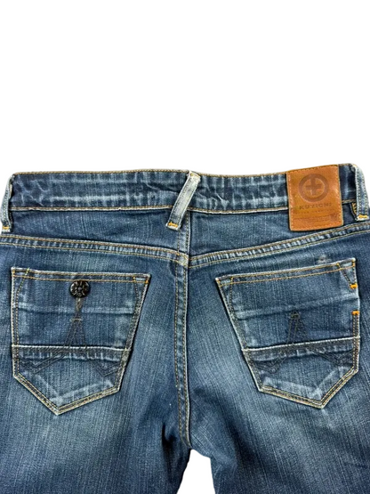 Kuyichi Wendy Low Lean Bootcut Jeans Damen W26 Y2K Low Rise Vintage Denim