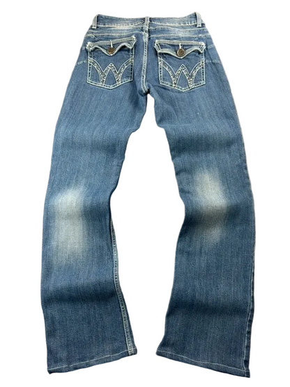 Wrangler Low Rise W25 Bootcut Y2K Western Cowgirl McBling Vintage