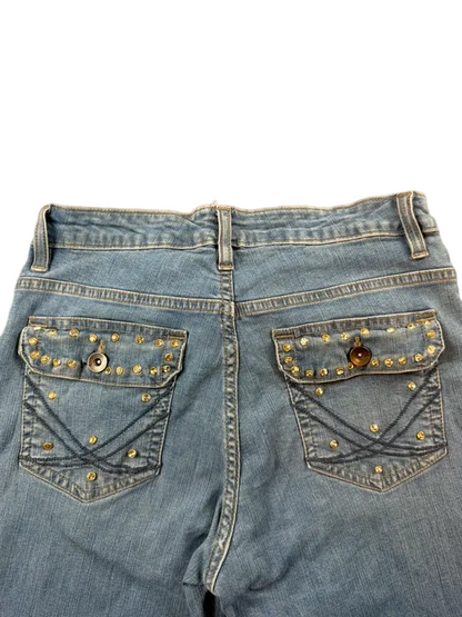 Lee Low Waist Bootcut Jeans Damen EU 36 / S Y2K McBling Vintage Flare