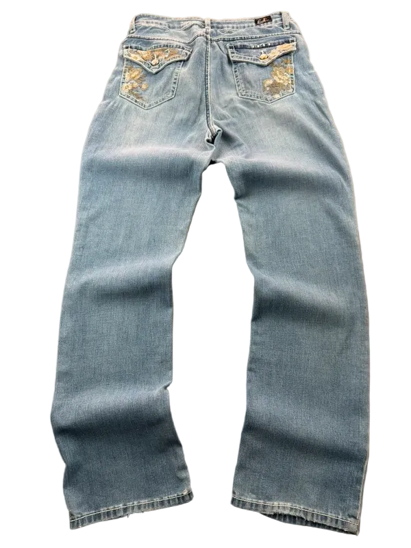 Earl Mid Rise W27 Slim Boot Bootcut Miss Me Style Y2K Japan Style