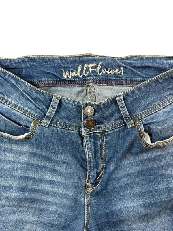 WallFlower Y2K Low Rise Bootcut Jeans Damen W28 Vintage McBling Flare