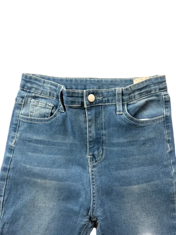 Y2K High Rise Bootcut Jeans XS Kreuz Stickerei Miss Me Style McBling