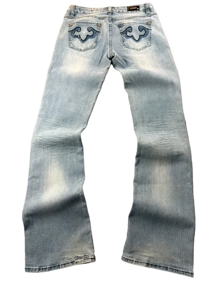 Bebop For Express Low Rise Bootcut W29 Y2K McBling Japan Style