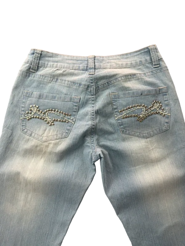 Point Zero Denim Low Rise Bootcut W27 Miss Me Style McBling Y2K Japan Style