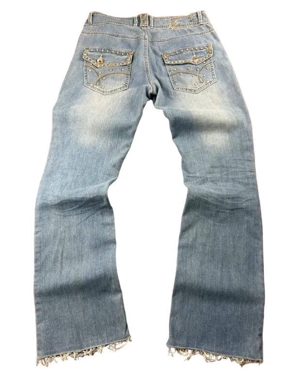 Basic Denim Low Rise Bootcut Jeans W29/M Y2K McBling Japan Style
