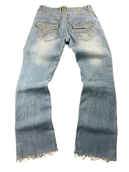 Basic Denim Low Rise Bootcut Jeans W29/M Y2K McBling Japan Style