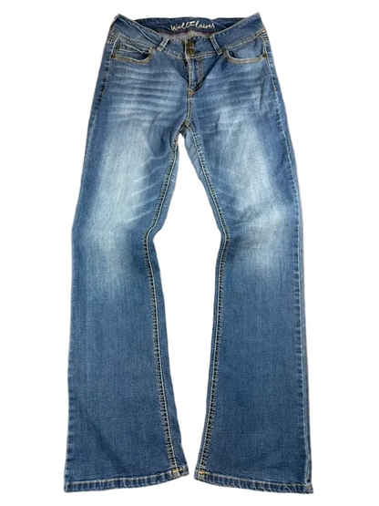 WallFlower Y2K Low Rise Bootcut Jeans Damen W28 Vintage McBling Flare