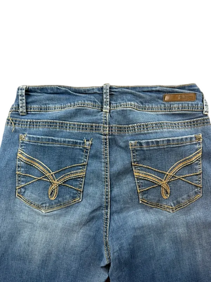 WallFlower Y2K Low Rise Bootcut Jeans Damen W28 Vintage McBling Flare