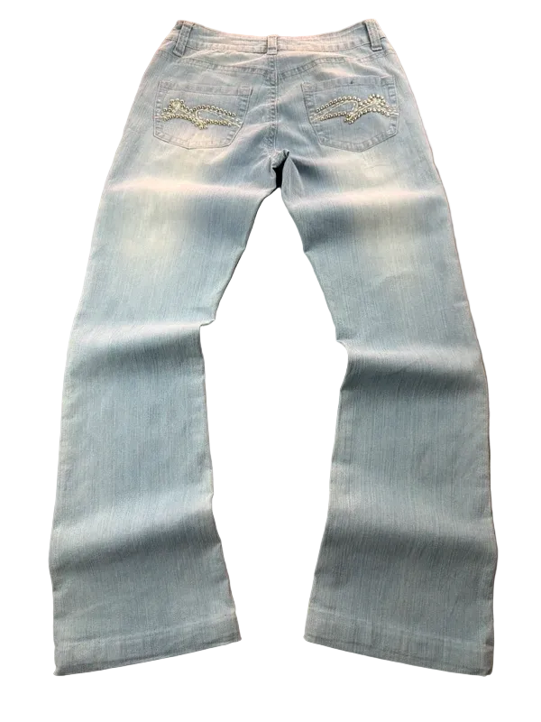 Point Zero Denim Low Rise Bootcut W27 Miss Me Style McBling Y2K Japan Style