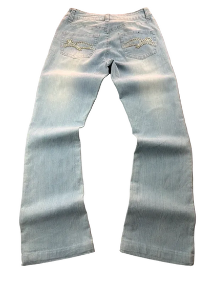 Point Zero Denim Low Rise Bootcut W27 Miss Me Style McBling Y2K Japan Style