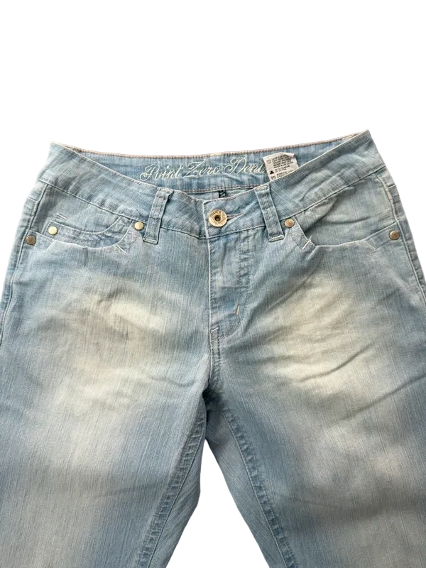 Point Zero Denim Low Rise Bootcut W27 Miss Me Style McBling Y2K Japan Style