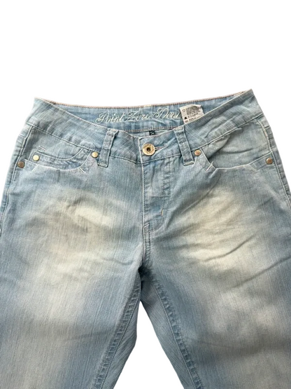 Point Zero Denim Low Rise Bootcut W27 Miss Me Style McBling Y2K Japan Style