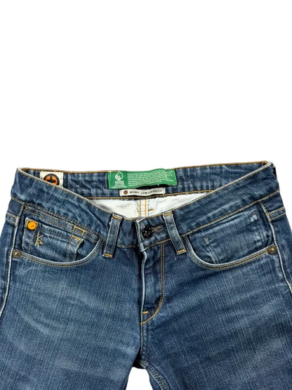 Kuyichi Wendy Low Lean Bootcut Jeans Damen W26 Y2K Low Rise Vintage Denim