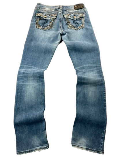 Silver Jeans Suki Low Rise W28 Bootcut Miss Me Style McBling Y2K Japan Style