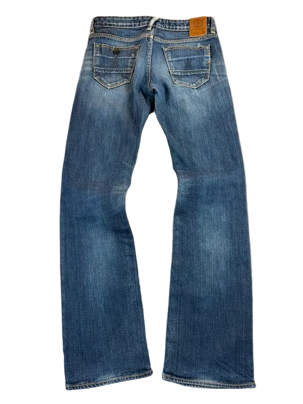 Kuyichi Wendy Low Lean Bootcut Jeans Damen W26 Y2K Low Rise Vintage Denim
