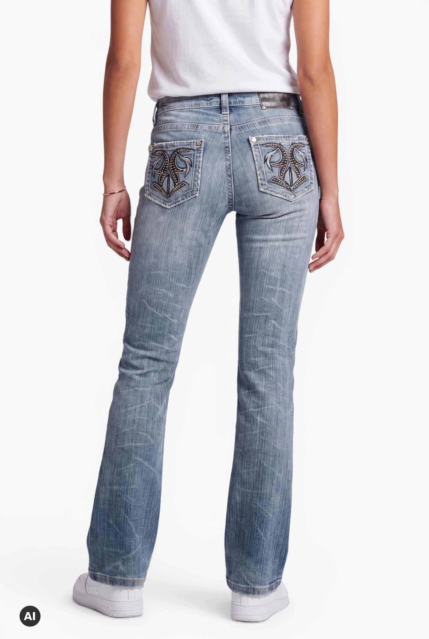Red Rivet Low Rise Bootcut Jeans – XS