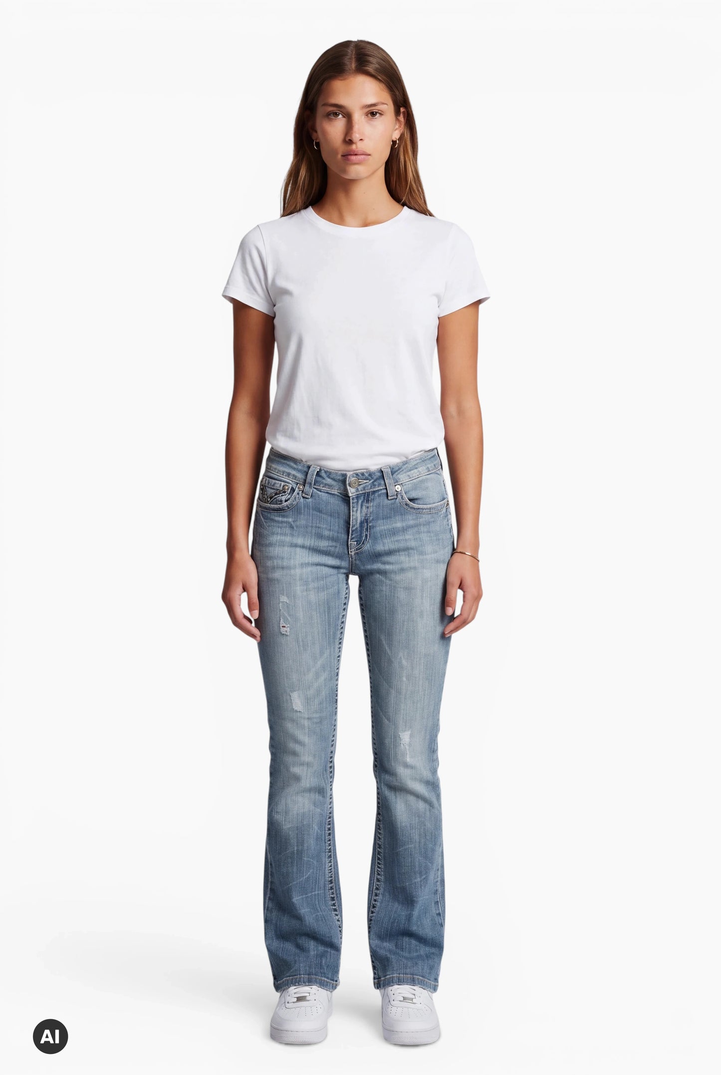 Red Rivet Low Rise Bootcut Jeans – XS