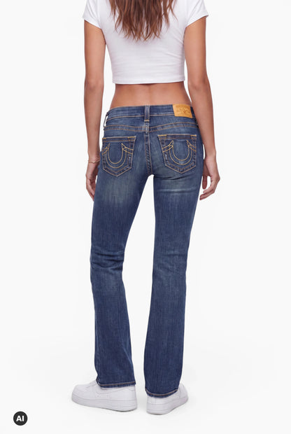 True Religion Low Rise Flare Jeans – XS