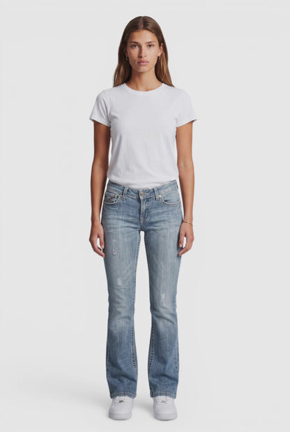 Red Rivet Low Rise Bootcut Jeans – XS